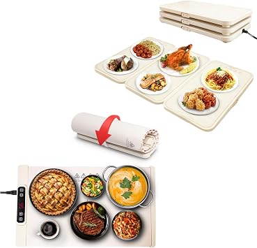 Electric Stackable & Silicone Food Heating Warming Tray for Any Events