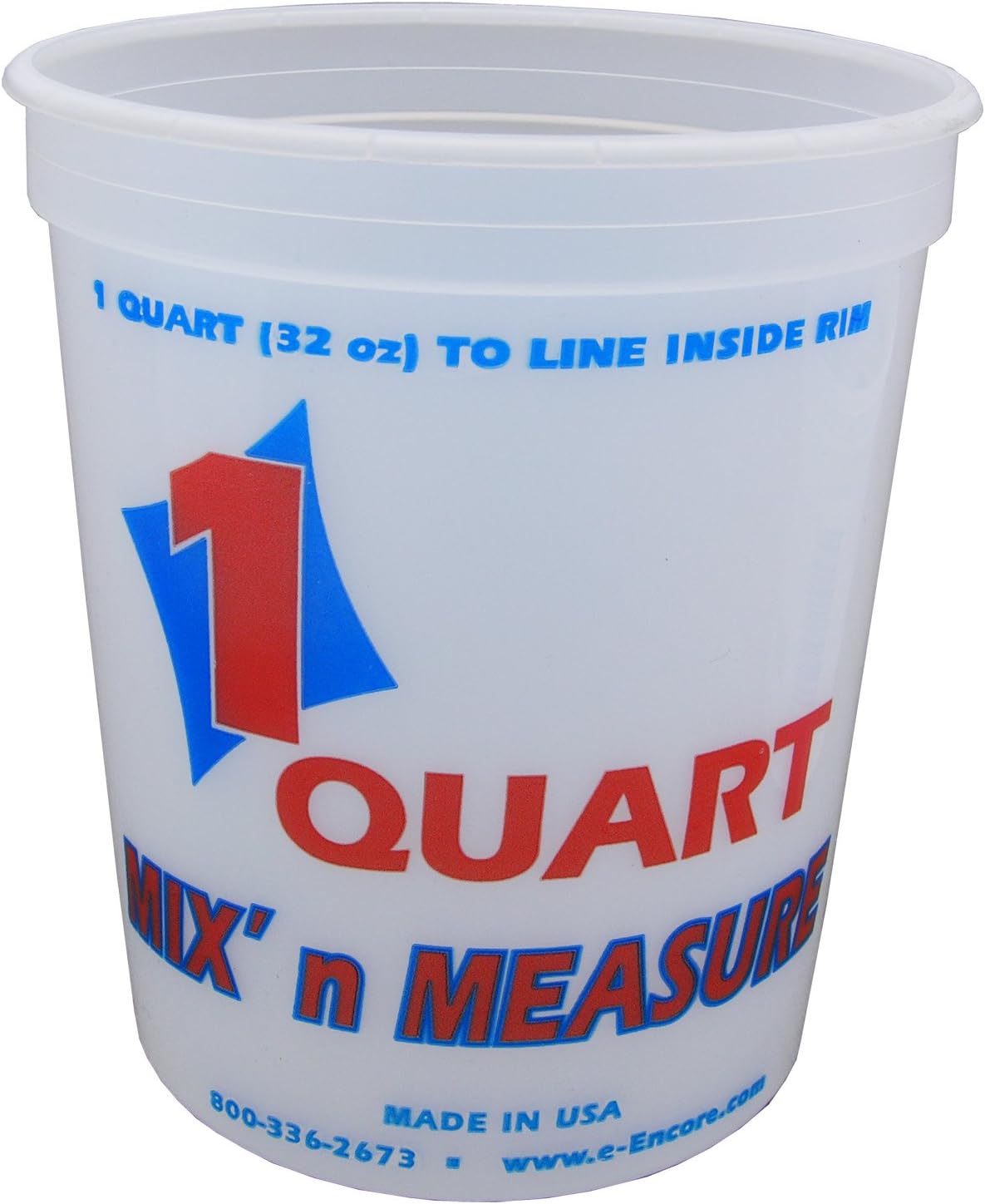 ENCORE PLASTICS 41032 Mix-N-Measure Disposable Paint Container, 1 Qt, Plastic, Multicolor, 1 Quart