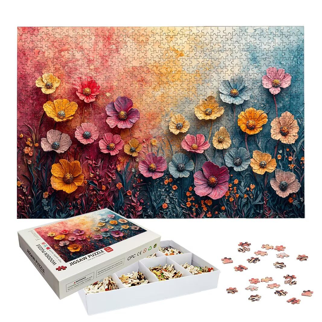 Puzzle Fiore, Puzzle 1000 Pezzi per Adulti, Regalo Donna/Uomo -2019