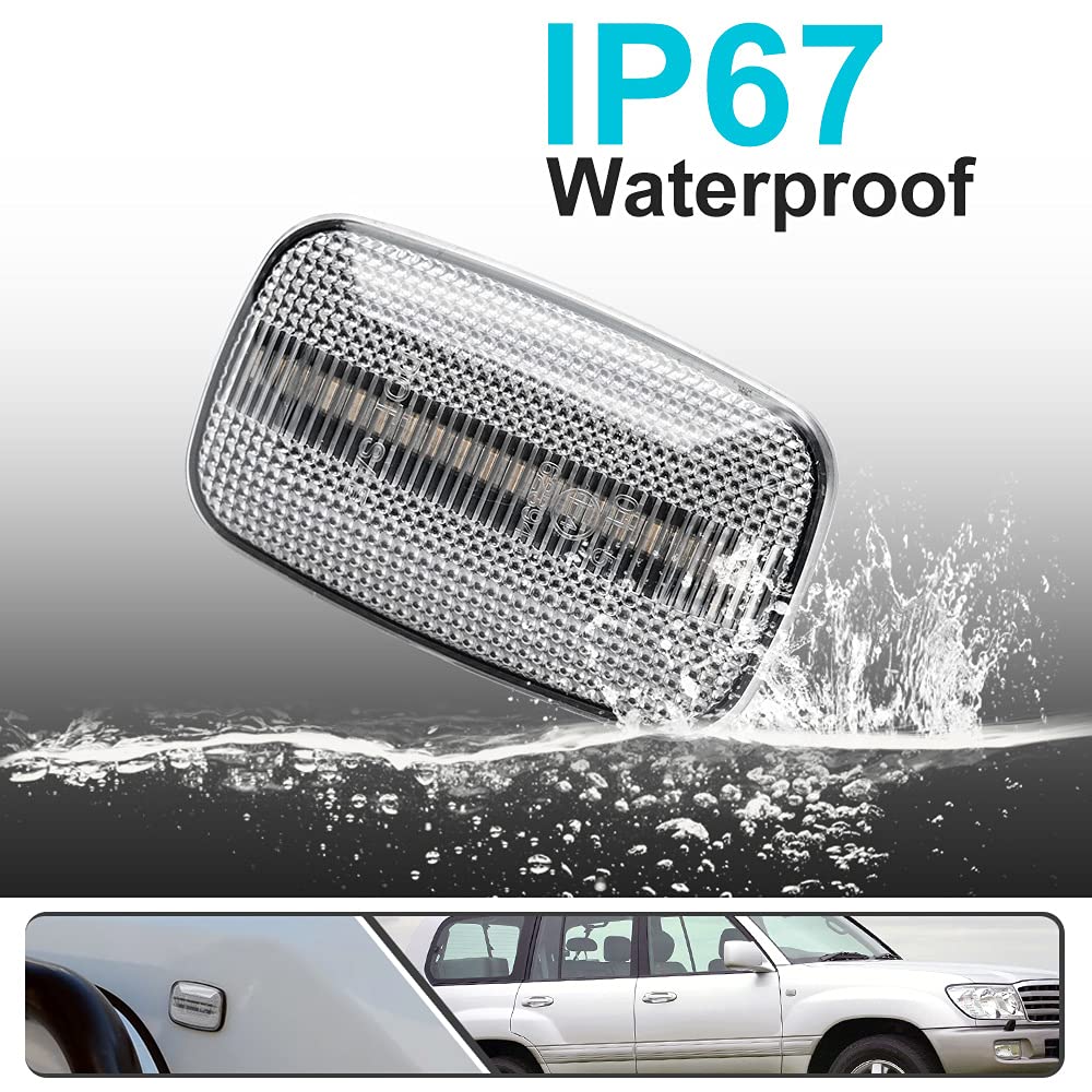 Amazon.com: 2Pcs LED Side Marker Lights for Toyota Land Cruiser