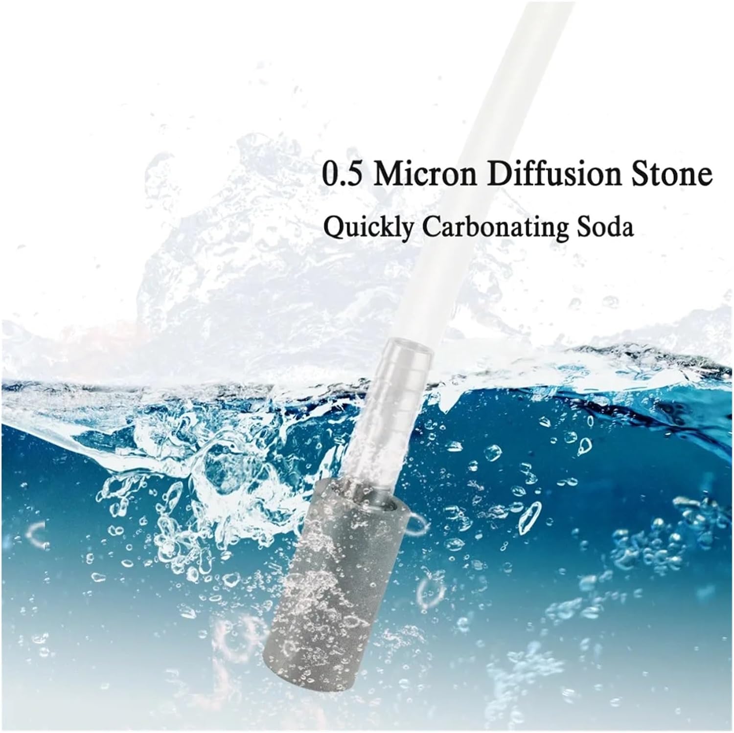 2Pcs Brewing Diffusion Stone With 1/4''Barb Cabonation Aeration Stone For Beer Brewing Fermenter 0.5/2 Micron joyful(0.5 Micron)