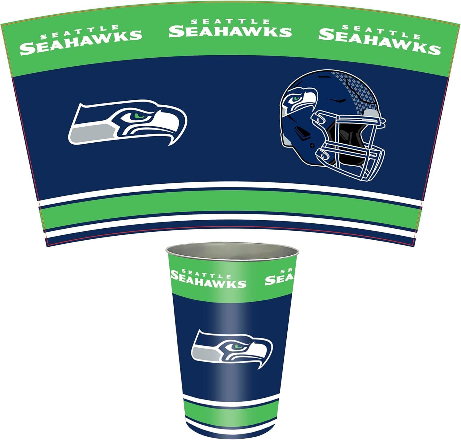 FANMATS 34710 NFL - New England Patriots Wastebasket | Navy Blue | 15"x10.5"x10.5" | Primary Logo, Helmet, & Wordmark