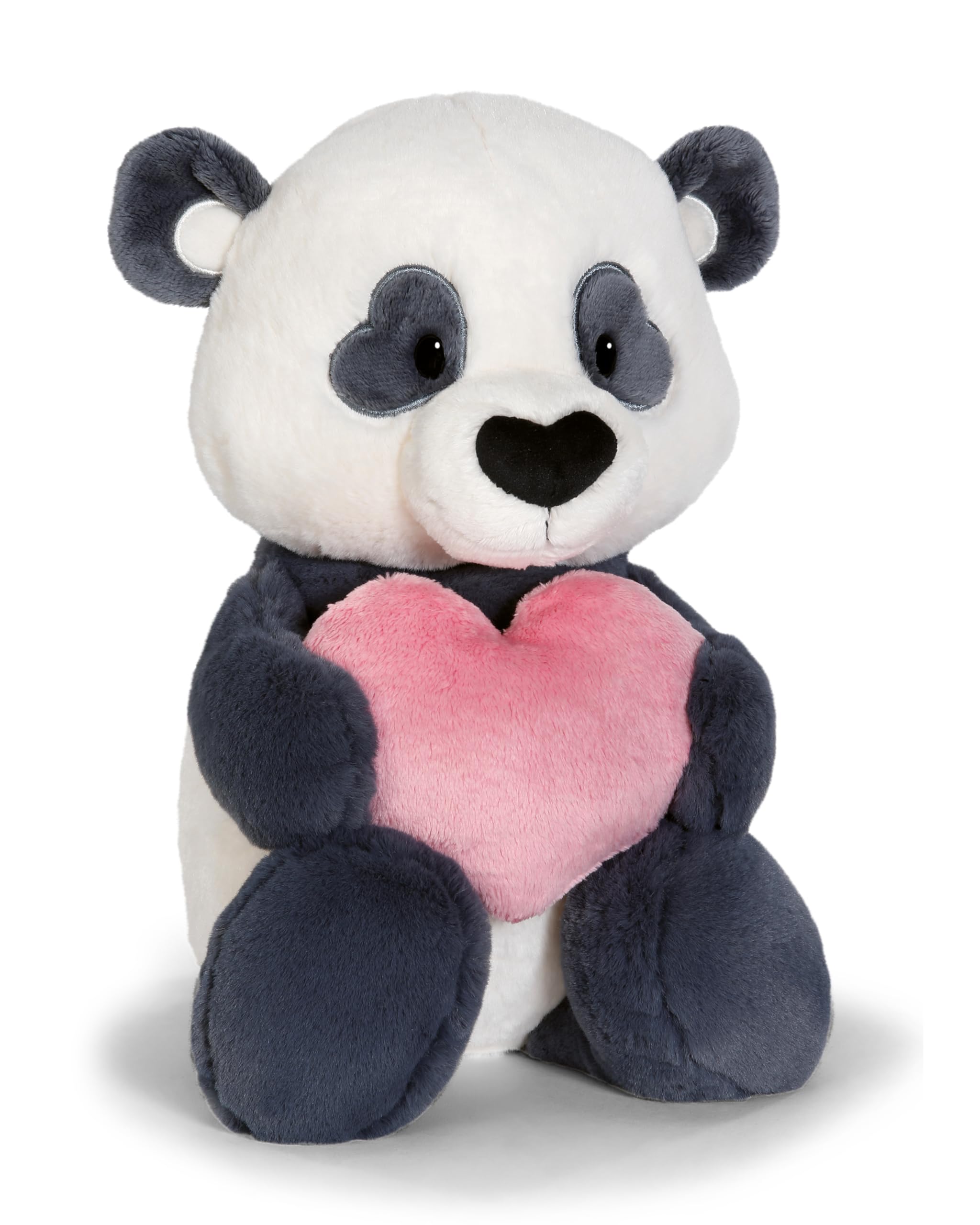 NICI Panda z sercem, miękki pluszak, urocza maskotka do przytulania i zabawy, świetny pomysł na prezent dla dzieci i dorosłych, 25 cm, czarna – 62609