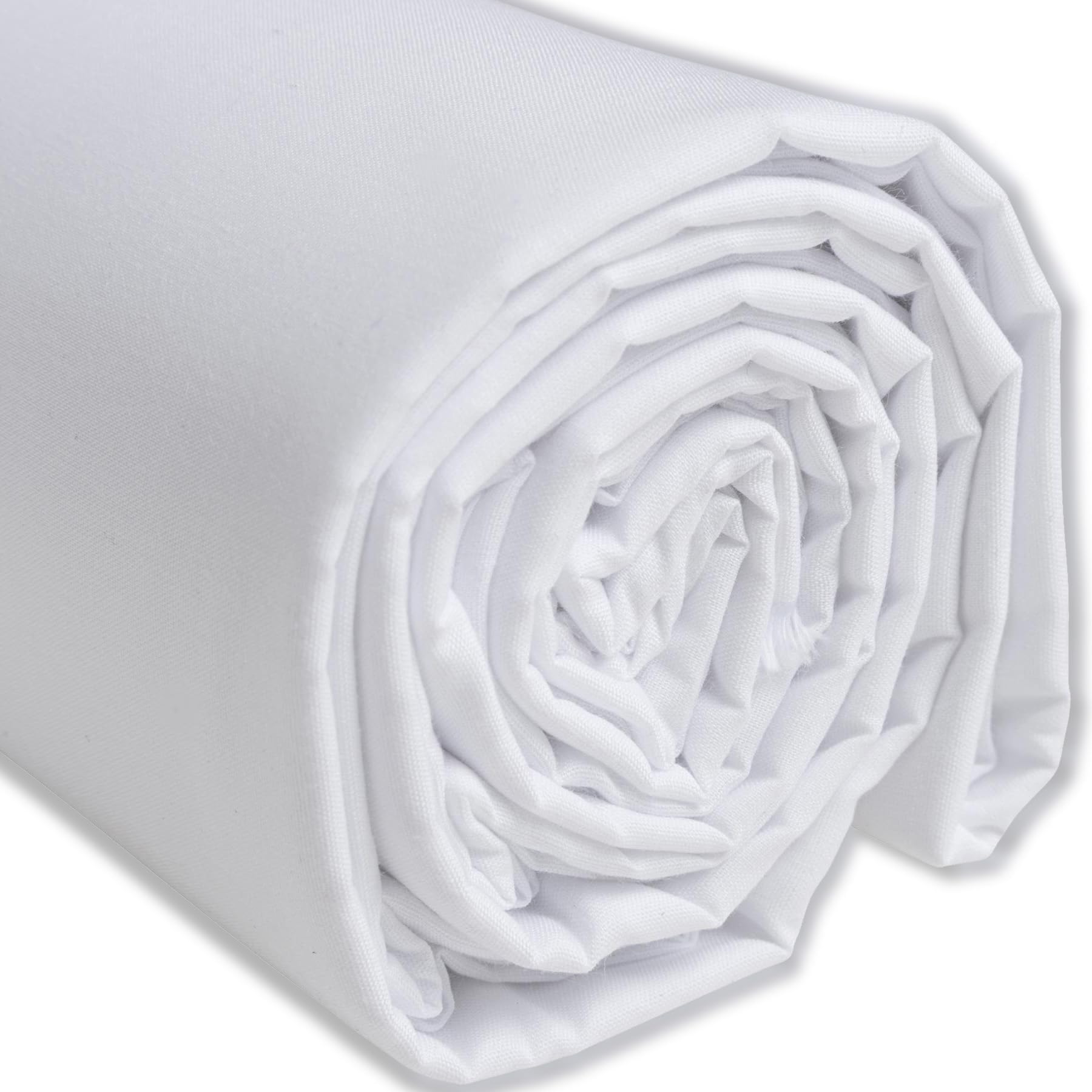 IPEA Cotton Poplin Fabric White - 200 cm x 150 cm - Made in Italy - Fabric by the Metre for Sewing, Clothing, Linings, Furnishings, Accessories, Patchwork, Plain Fabric for Sewing