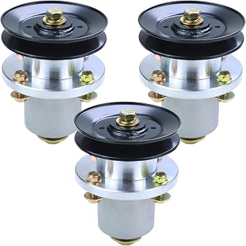 3 Pack 037-2000-00 Spindle Assembly with 033-4820-00 Spindle Pulley Replaces Bad Boy 037-2050-00, 037 2000 00, 037 2050 00 for Bad Boy 42" 48", MZ Magnum 48 inch, MZ 42 inch Deck