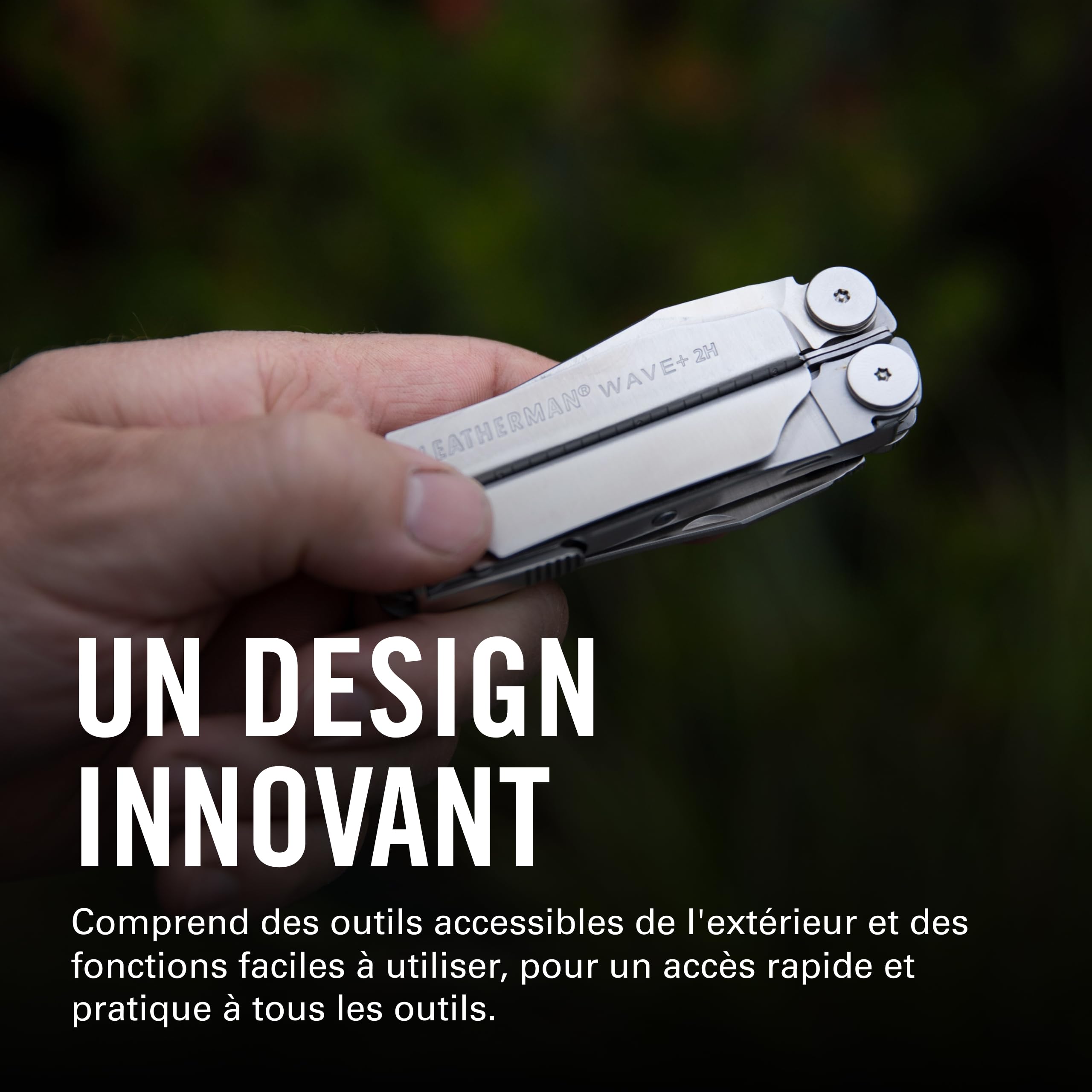 Leatherman 2H Wave+ Outil Multifonction, Acier Inoxydable | Outil 18-en-1 en Acier Inoxydable pour Usage Intensif avec Lames, Pinces et Coupe-Fils