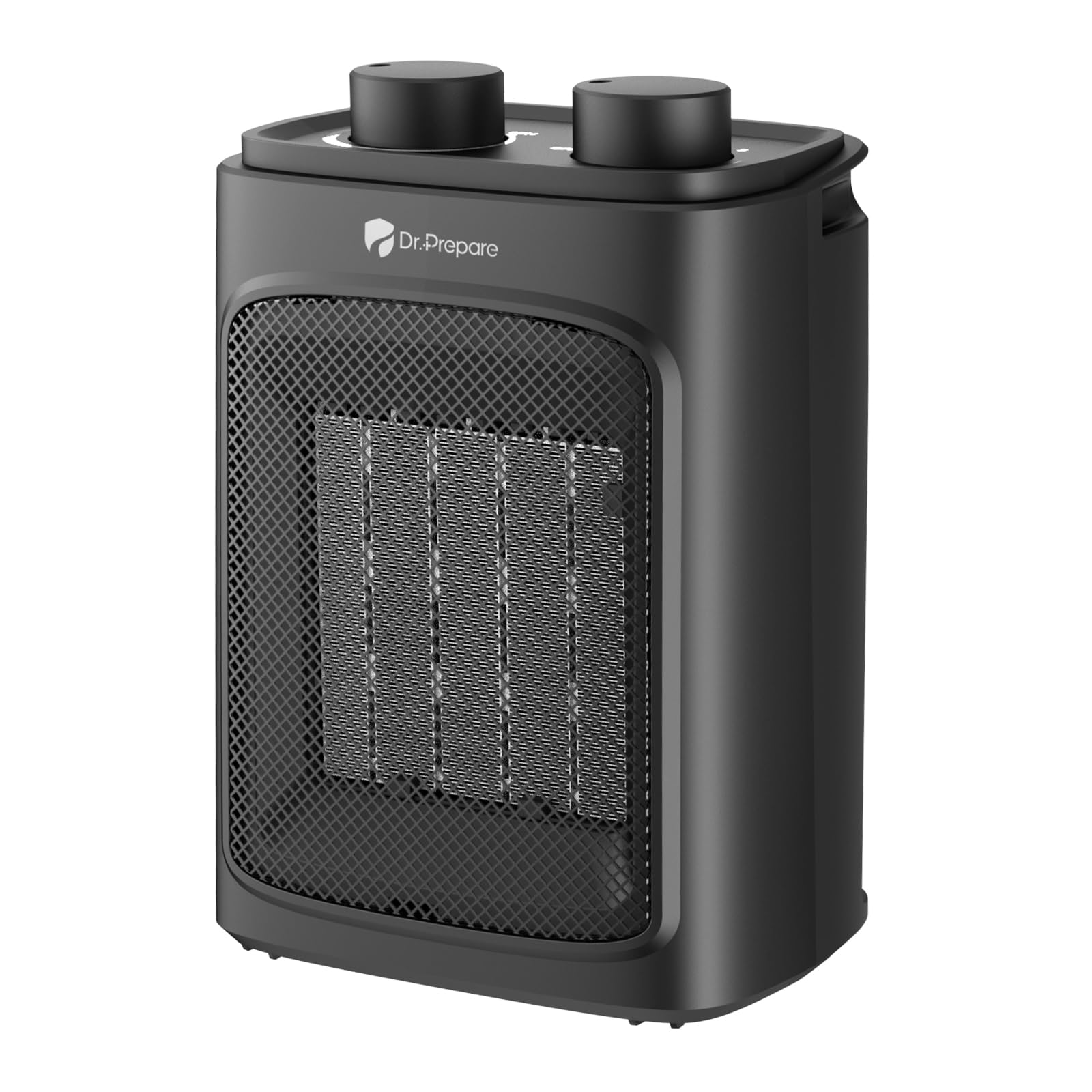 DR PREPARE 1500W Small Space Heater for Indoor Use Portable PTC Ceramic Electric Heater with Thermostat Overheating Tip-Over