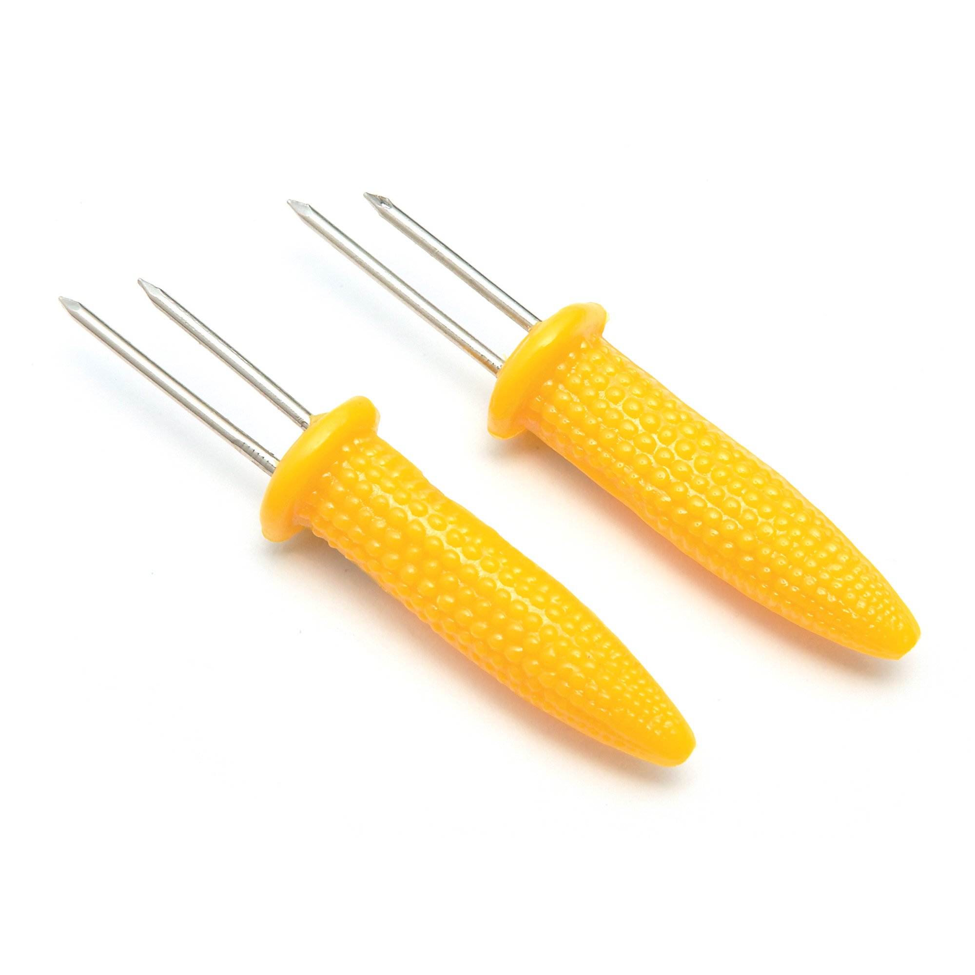 Fox Run Stainless Steel and Plastic, Corn Holder Set of 6, Yellow