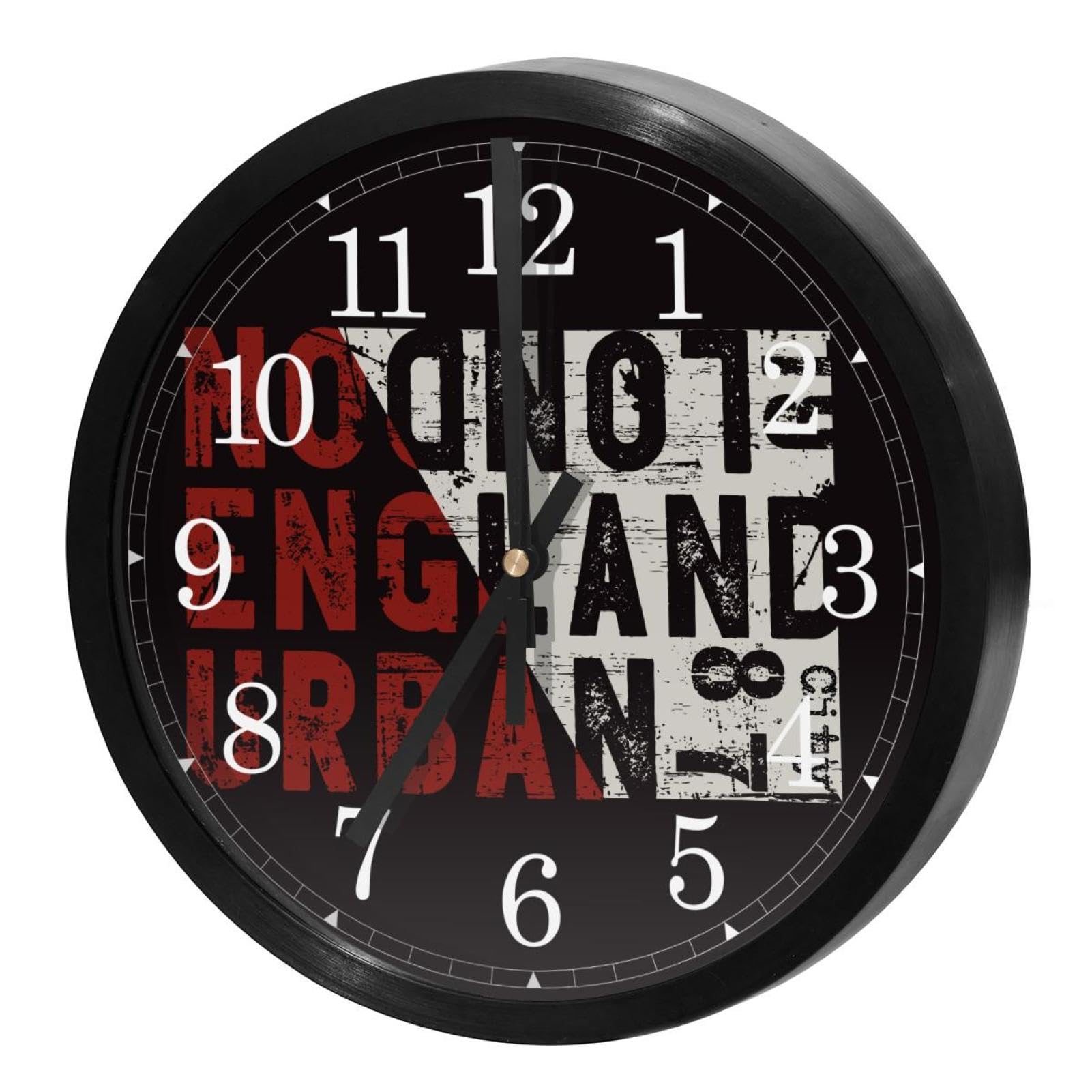 Horloge murale silencieuse à quartz mécanique de haute précision avec chiffres bicolores