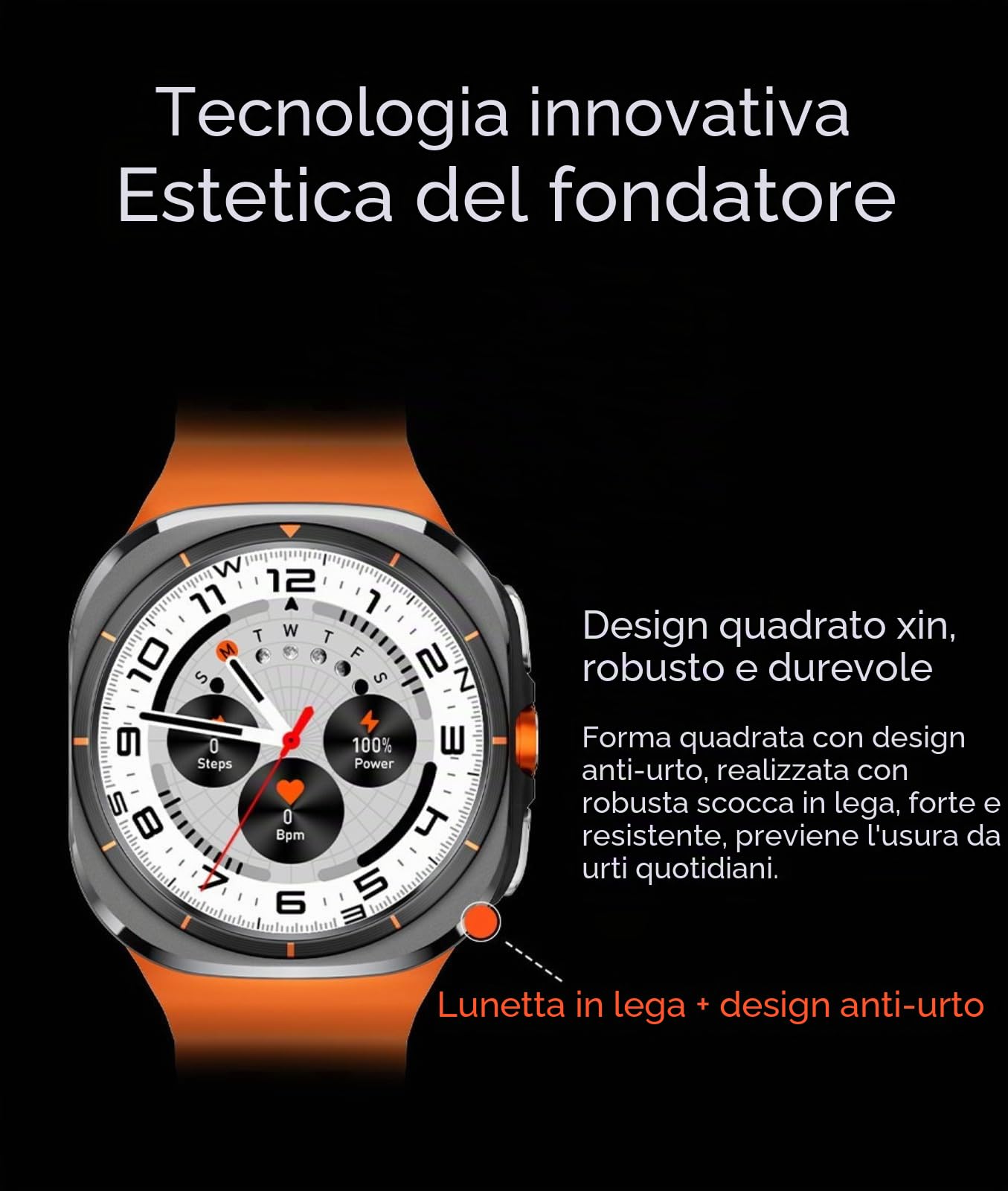 Smartwatch 5G da uomo e donna con display AMOLED da 1,6 pollici, GPS, cardiofrequenzimetro, batteria 1480 mAh, fotocamera girevole, quadranti multipli, Android 9.0
