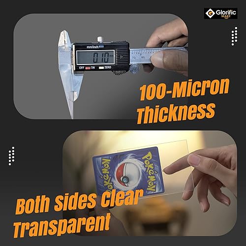 Miniatura 3 de Fundas protectoras para tarjetas de 500 centavos, fundas protectoras para tarjetas, ajuste exacto, fundas transparentes para cartas Pokémon y MTG,