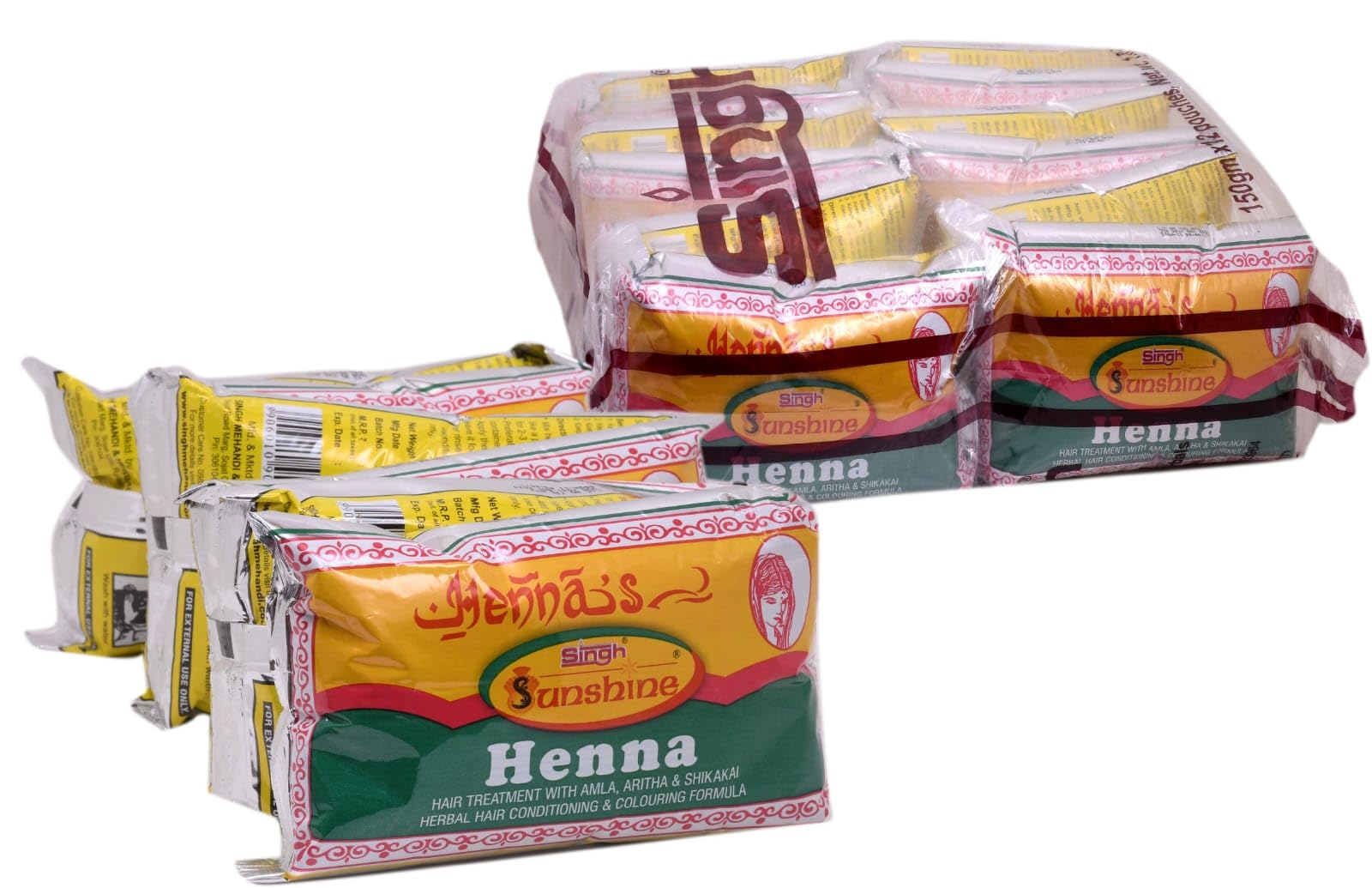 Singh mehandi and herbal Henna Hair Treatment with Amla, Aritha and Shikakai - Pack of 5-image-29
