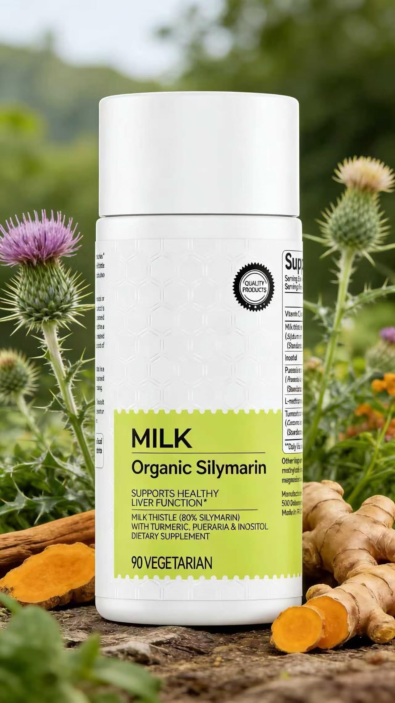 Bio-Silymarin-Mariendistelextrakt, antioxidativer Schutz, zur Unterstützung der Leber,3PCS