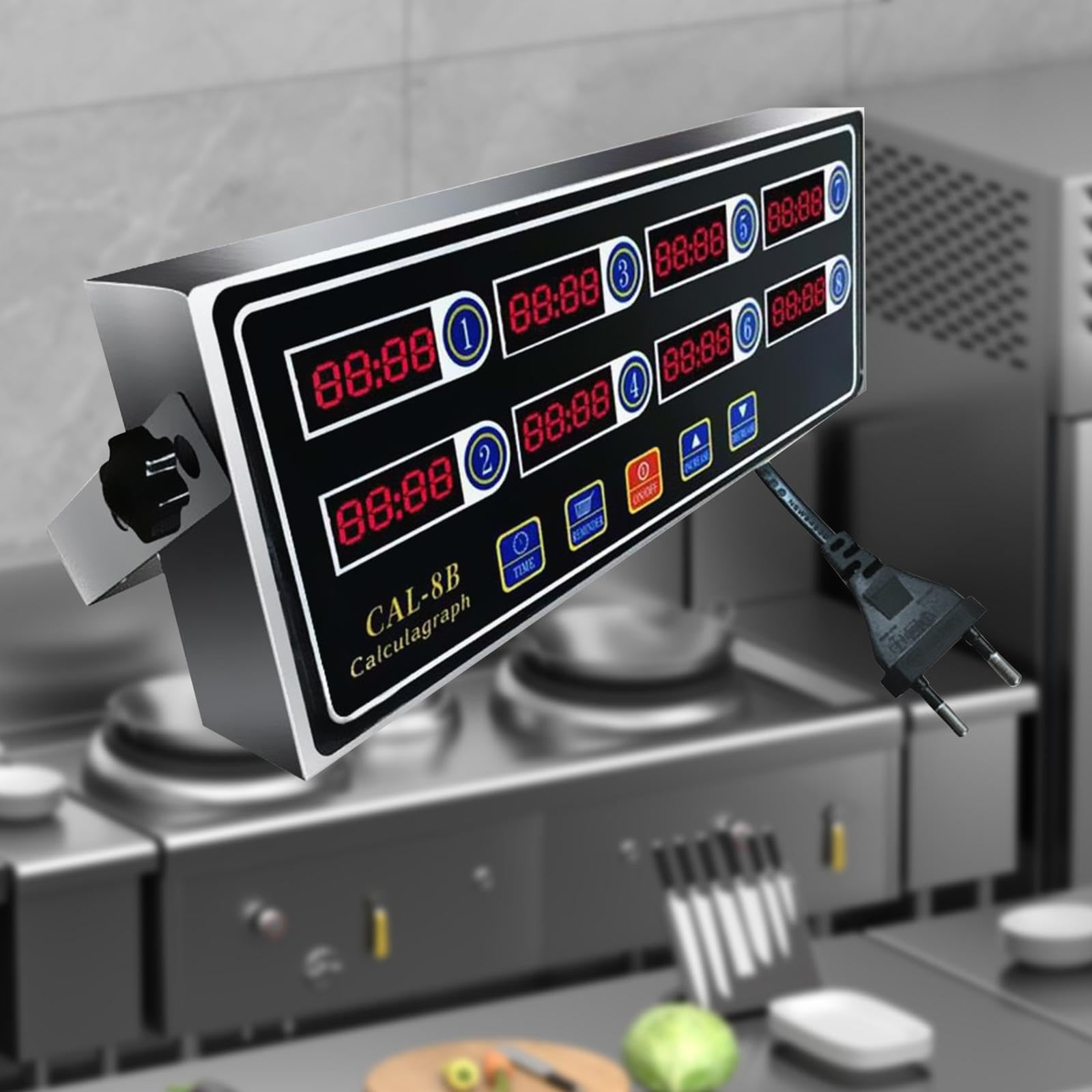 Minuterie de Cuisine Commerciale à 8 Canaux LED pour Hôtel, Restaurant, Horloge de Cuisson et Système de Rappel