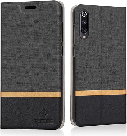 RIFFUE Funda Xiaomi Mi 9, Carcasa Delgada Libro de Cuero con Tapa Cartera de Ranura y Billetera Elegante Case Cover para Mi 9 6,39