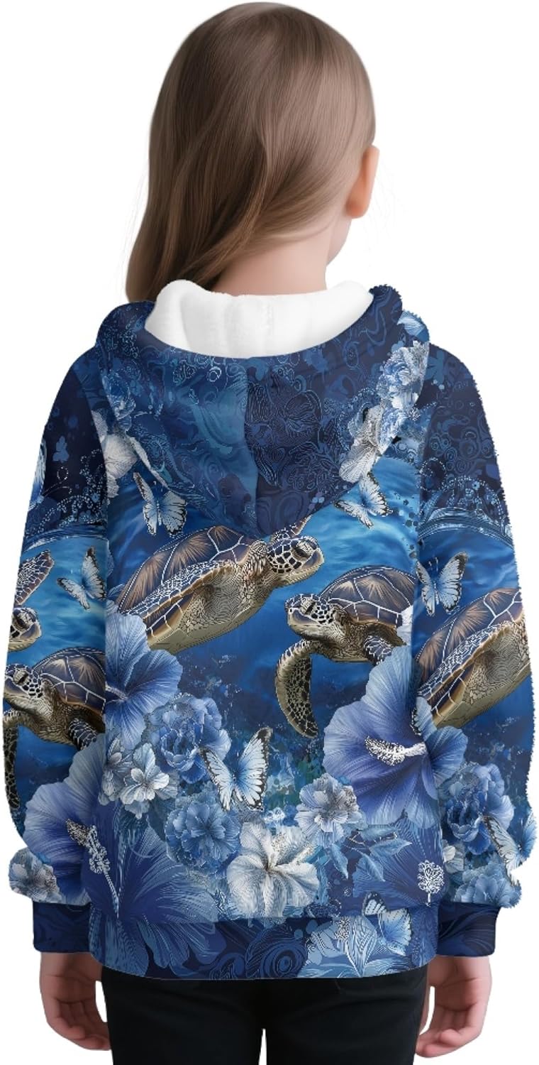 AmzPrint Girls Pullover Half Zip Fleece Hoodies Long Sleeve Casual Back To School Hoodies For Teen Girls Trendy