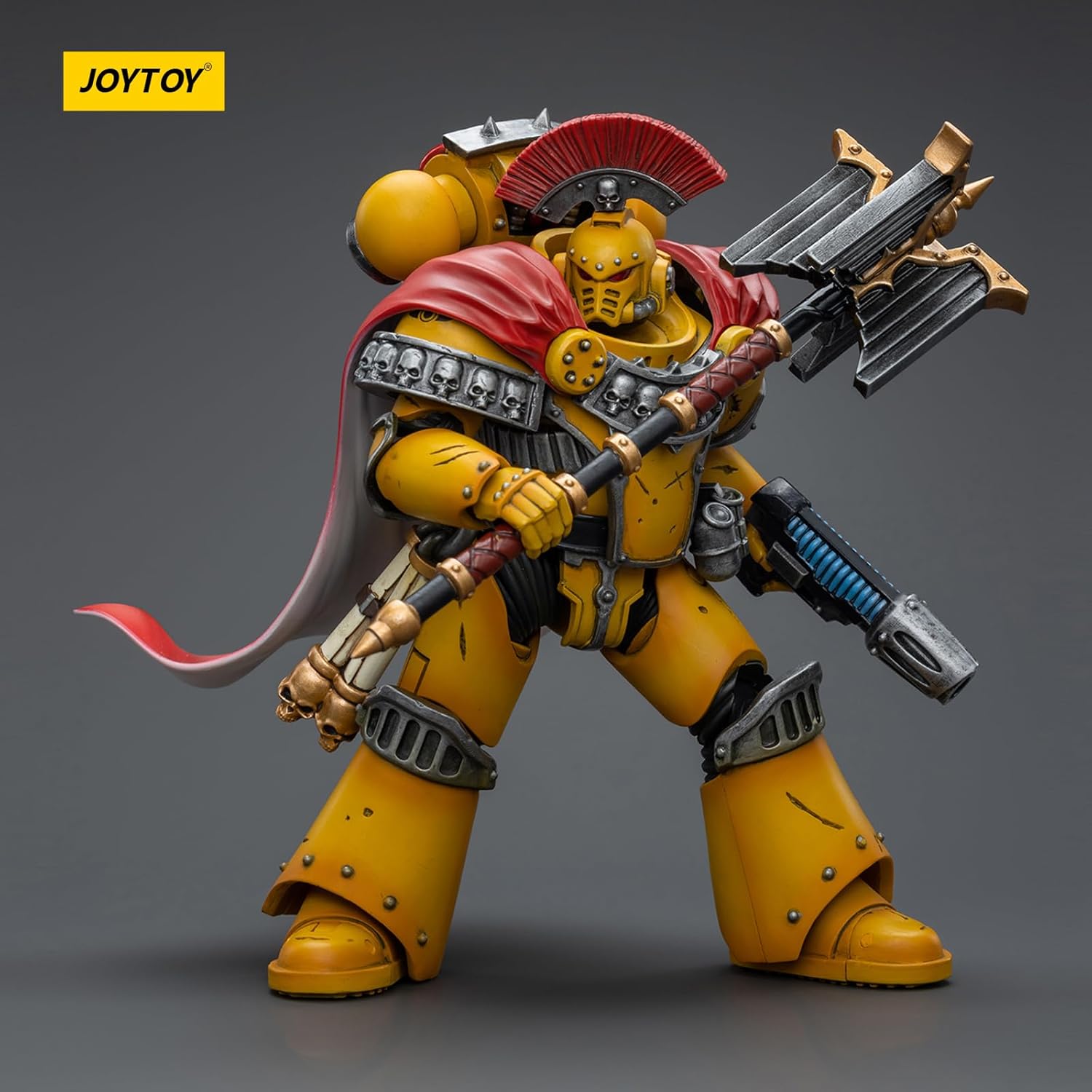 JOYTOY JT9039 40K 1/18 Action Figure Toy, Imperial Fists Legion Chaplain Consul, 4-inch Gift for Action Figure Lovers & Collectors Above