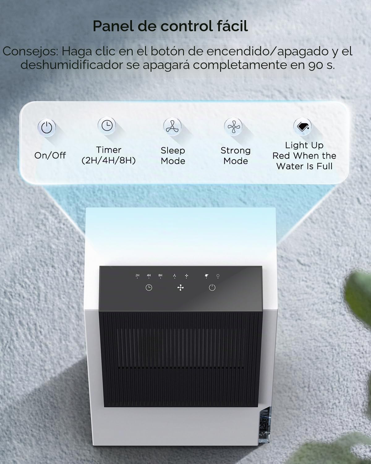EasyAcc Deshumidificador eléctrico 3 en 1, 3 L/24 H, silencioso, portátil, antiinclinación, modo de invierno, modo de sueño, temporizador para baño, sótano, etc