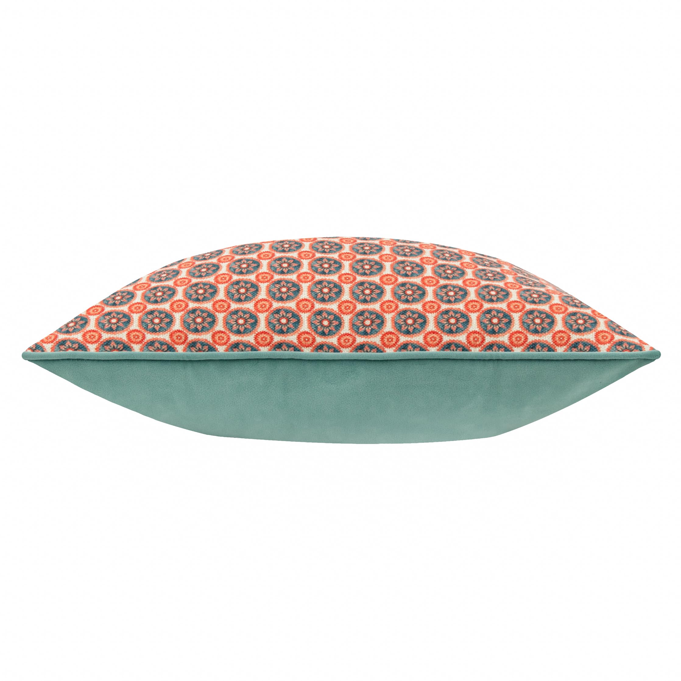 furn. Wylder Tropics Onika Rectangular Geometric Piped Cushion Cover, Blue, 50 x 30 cm (Pack of 1) - Image 3