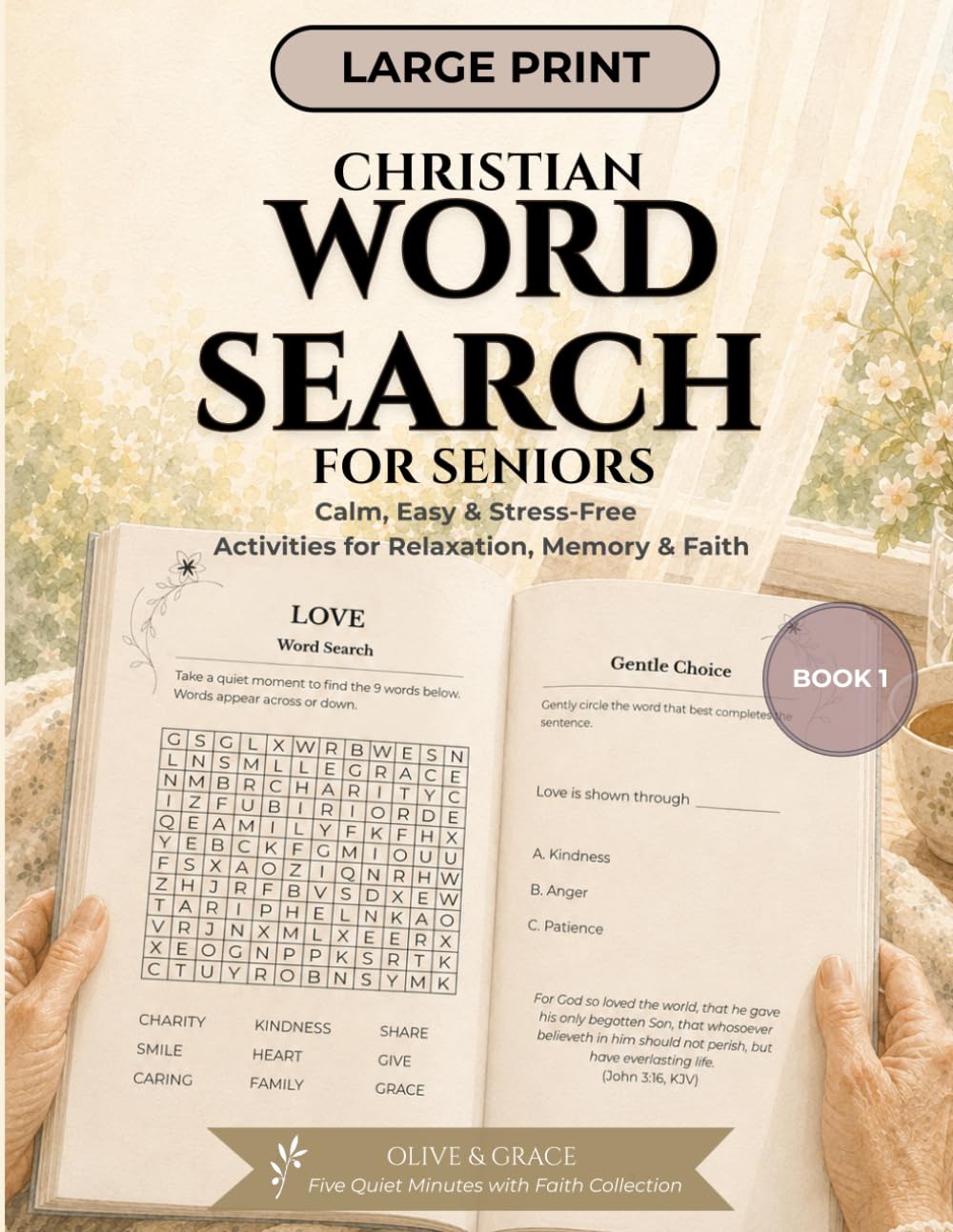 Christian Word Search for Seniors: Calm, Easy & Stress-Free Activities for Relaxation, Memory & Faith