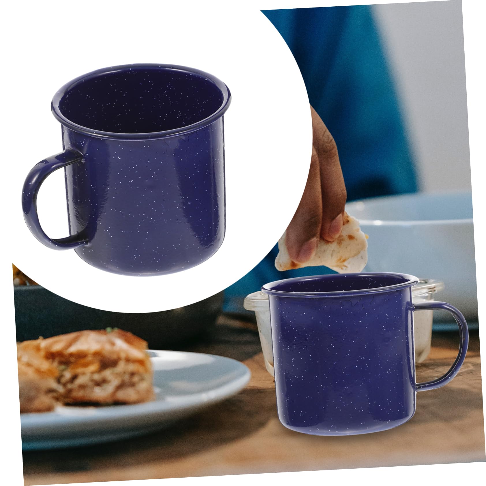 ABOOFAN 2stücke Emaille Tasse Klassischer Robuster Becher Für Kaffee Tee Und Milch Für Outdoor-aktivitäten Und Camping Leicht Zu Reinigen Und Langlebig