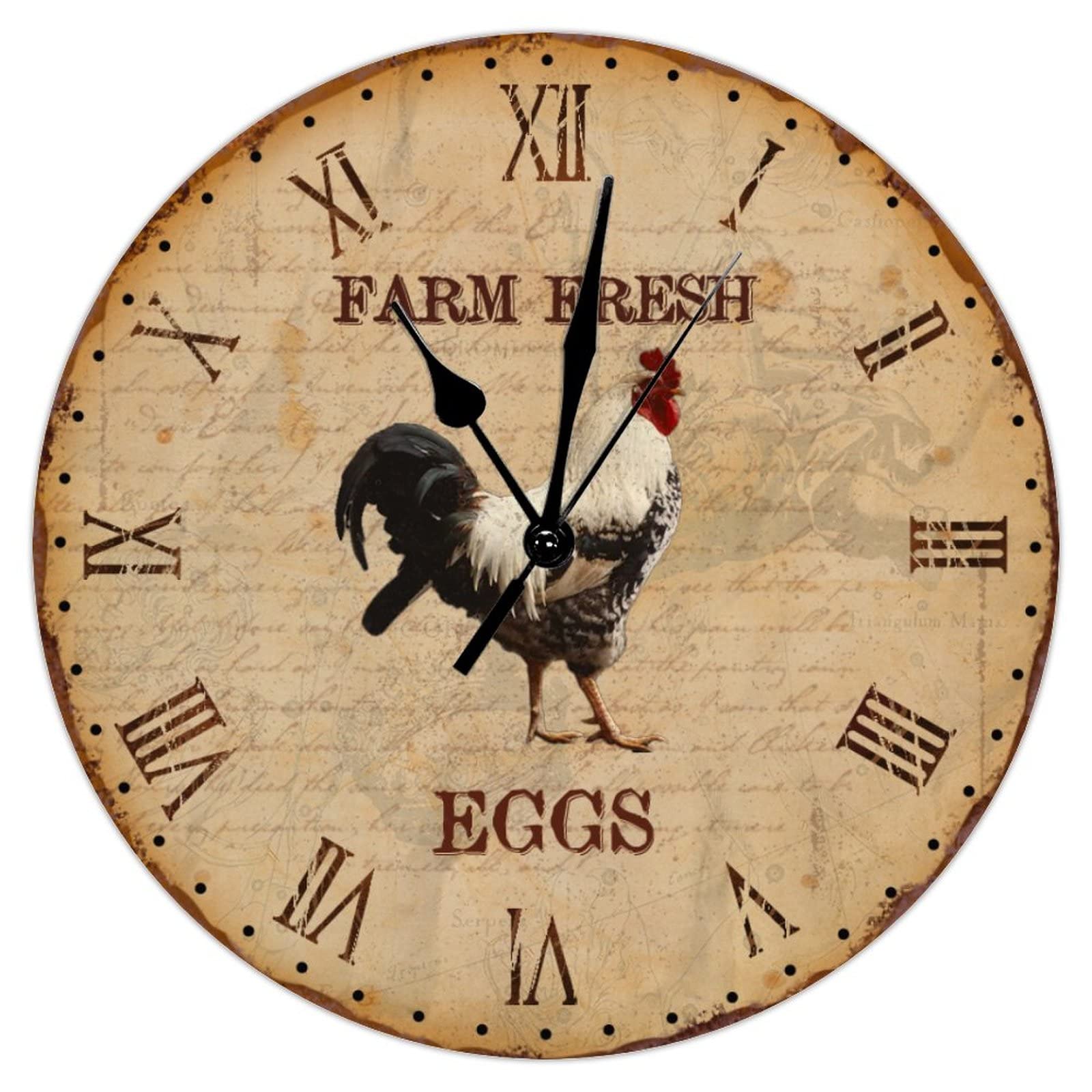 Horloge murale coq rustique à offrir pour une crémaillère rétro