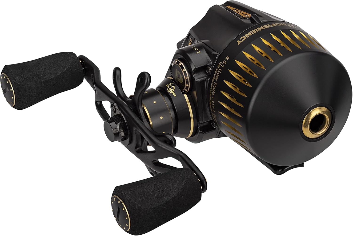 ProFISHiency Sniper High Speed Spincast Reel | Pre-Spooled w/100 Yards 10lb Monofilament Line | 6:5:1 Gear Ratio | Heavy-Duty Aluminum Cone, All-Metal Gears | Fastest spincast reel in The world