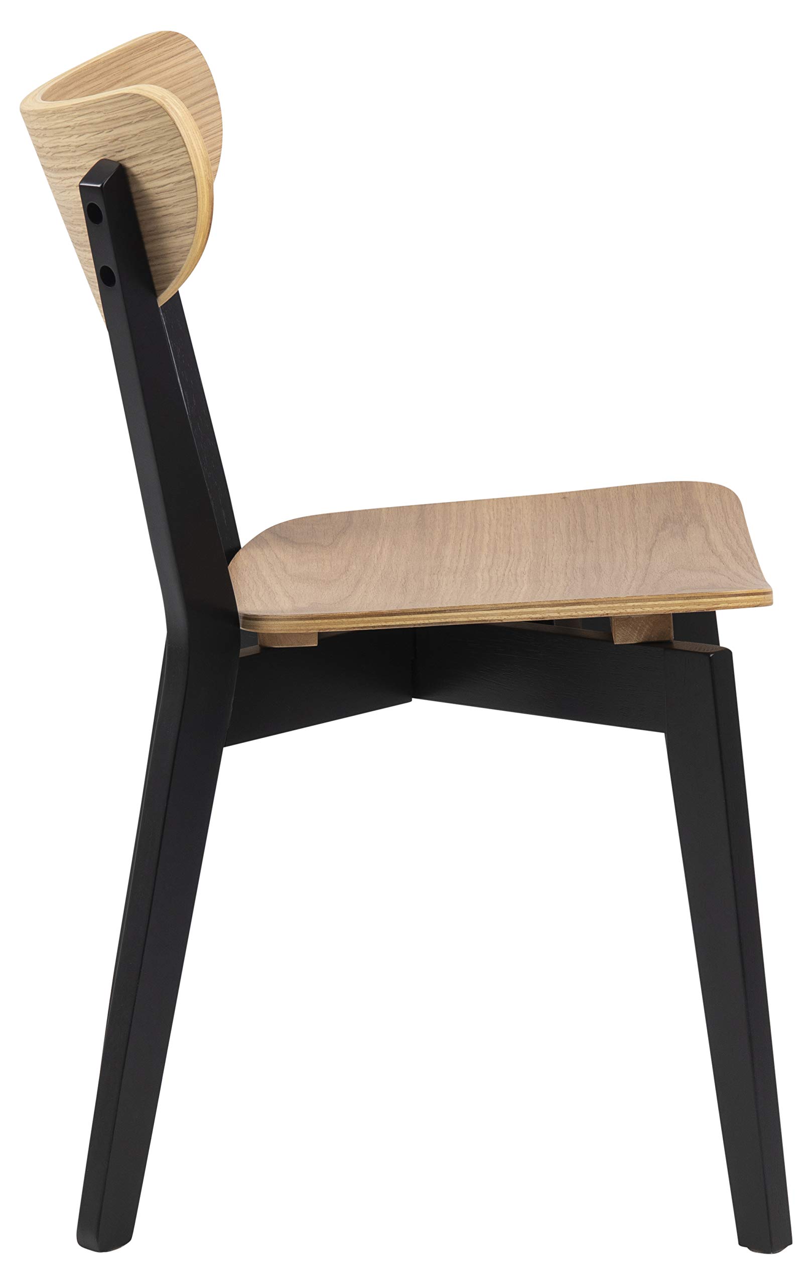 AC Design Furniture Roxanne Chaises de Salle à Manger 2 pièces, Lot de 2 Chaises de Cuisine en Bois, Meubles de Salle à Manger, Style Scandinave Rétro, H: 79,5 x L: 45 x P: 55 cm