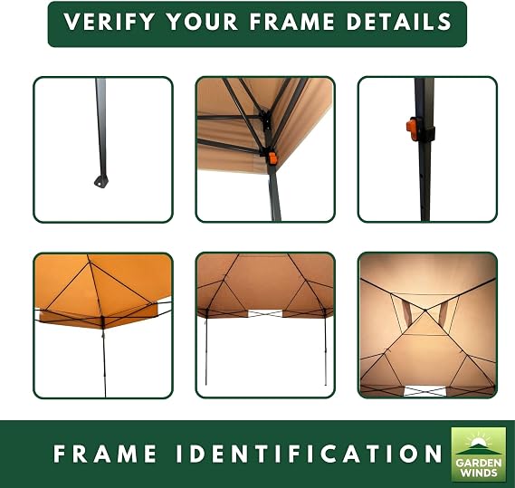 Garden Winds Custom Fit Replacement Canopy Top Cover Compatible with The Ozark Trail 3072, WMT-1212122N 12' X 12' Pop Up - Upgraded Performance RIPLOCK 350 Fabric - Slate Gray