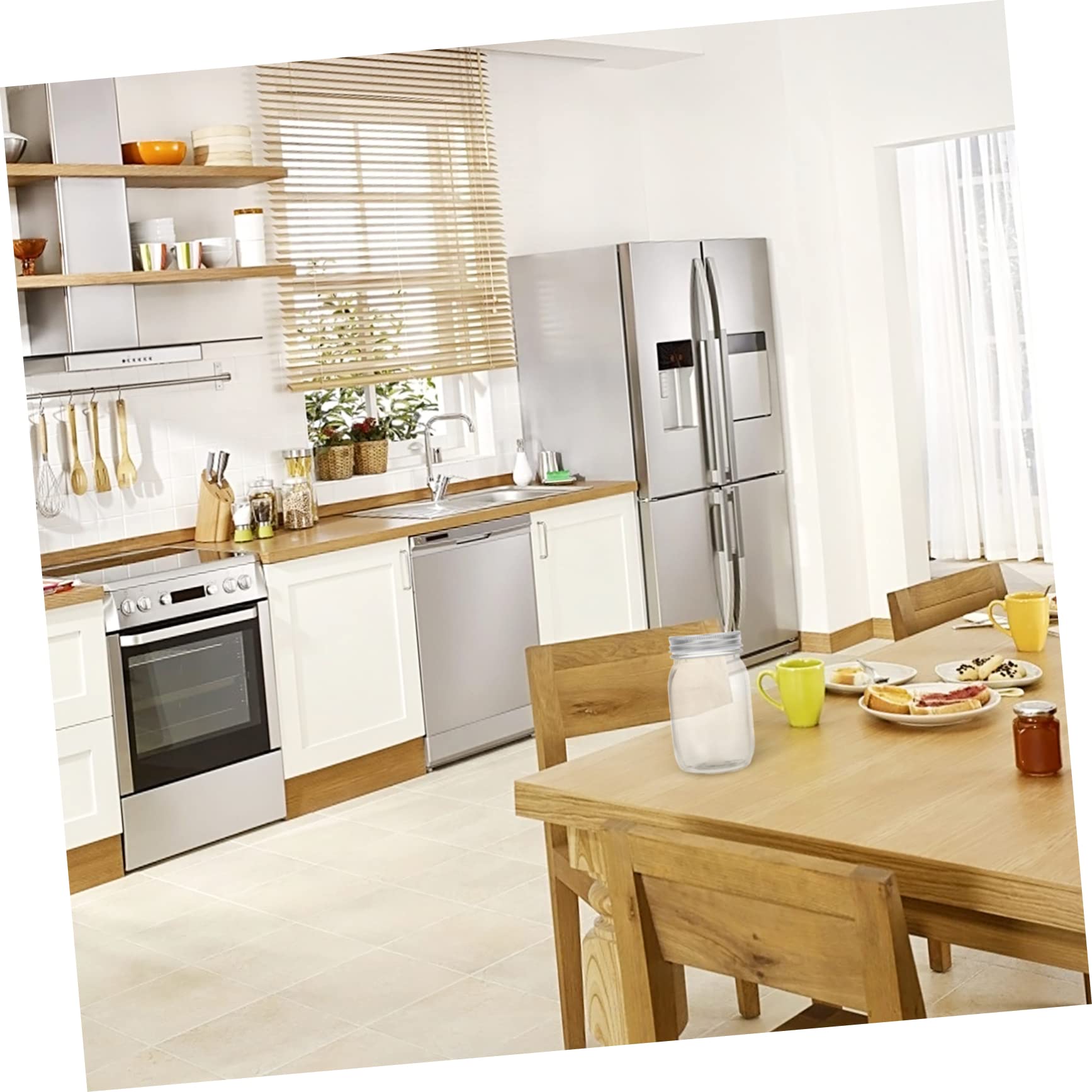 Cabilock 6 Stück-pack Glas Einmachgläser mit Deckel Luftdicht 100% Sauber und Schlicht für Marmelade Honig und Joghurt Zufällige Farbe