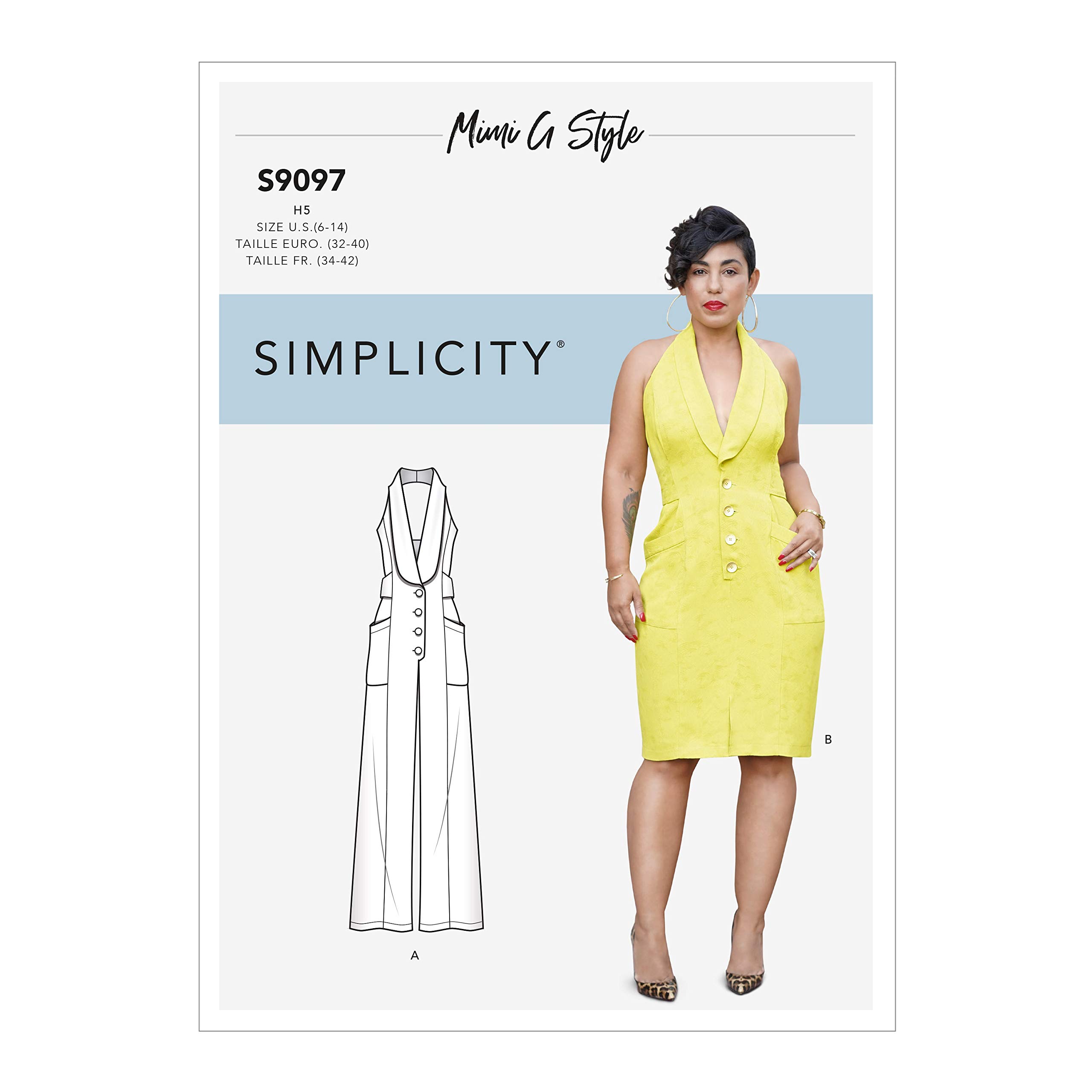 Simplicity Sewing Pattern SS9097H5 Misses' Dress & Jumpsuit