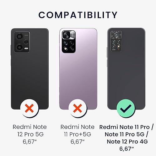 Miniatura 6 de kwmobile Funda compatible con Xiaomi Redmi Note 11 Pro  11 Pro (5G)  12 Pro (4G) - Funda protectora de silicona TPU suave y delgada - Rosa neón