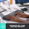 Teclado mecánico inalámbrico iluminado Logitech MX Mechanical, interruptores táctiles silenciosos, teclas retroiluminadas, Bluetooth, USB-C, macOS, Windows, Linux, iOS, Android, metal, Grafito 2