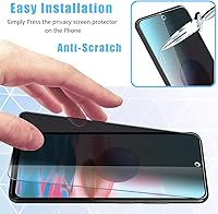 Vista 5 de Anbzsign[2 unidades] Protector de lente de cámara y [2 unidades] Protector de pantalla de privacidad para Xiaomi Redmi Note 10 / Redmi Note 10S