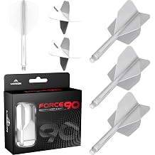 Mission Darts | Force 90 | Integrated Precision Moulded Dart Flight And Shaft System, Pack of 3 Professional Highly Durable Combined Dart Flights And Stems | Standard No.6