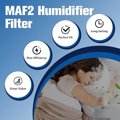 Vista 7 de Funmit MAF2 - Filtro de mecha para humidificador (paquete de 2) de repuesto compatible con humidificadores Essick Air AIRCare MoistAIR MA0800
