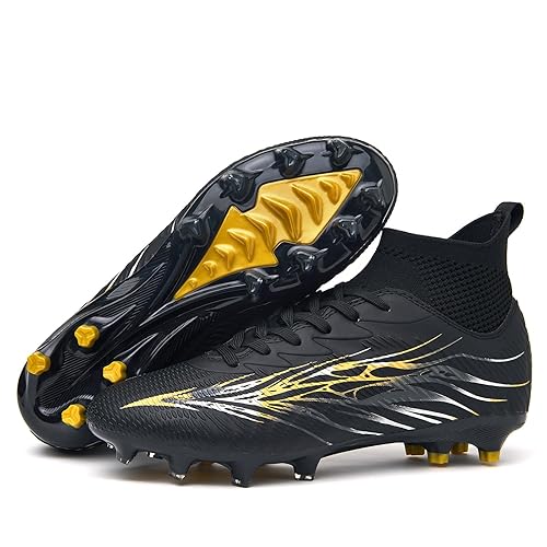 Football Cleats for Men Women High Top Soccer Shoes FG