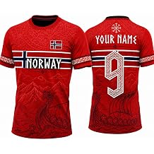 Custom Norway Soccer Jersey Men Women - Personalized Norge Football Tshirt - Norway Fan Apparel - Norwegian Pride Gift Idea