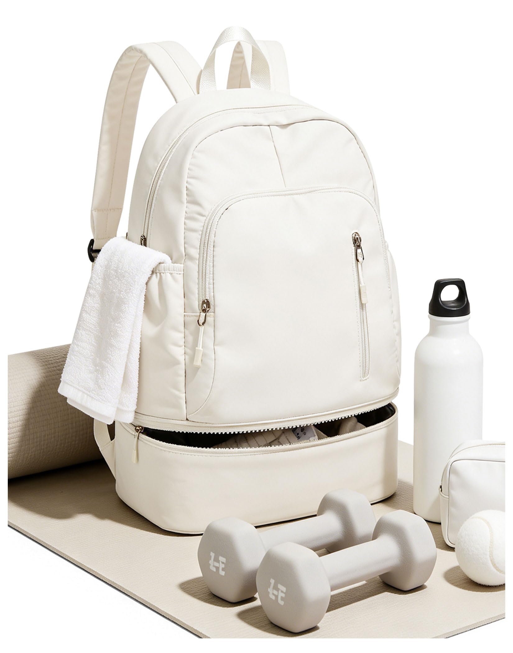 SEAFEW Small Gym Backpack for Women Men, Waterproof Gym Track Bag with Expandable Shoe Compartment, Lightweight Mini Casual Daypack Sports Back Pack