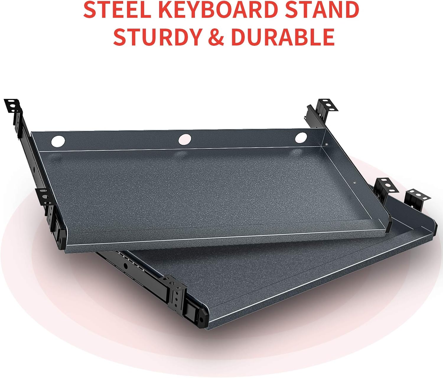 Havit Keyboard Tray Under Desk Drawer, 20.9'' x 10.6'' Ergonomic Keyboard Slide-Out Platform, Sturdy Underdesk Drawer Office Storage Organizer Computer Desk Accessory : Office Products