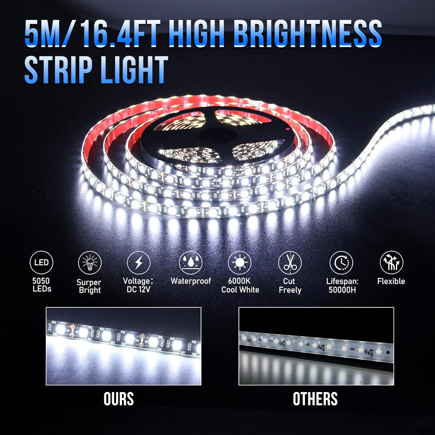 TIPHOPE RV Led Awning 16.4FT RGB Dimmable Color Changing RV Camper Led Awning Strip Light with APP/Remote Control,Waterproof 12V RV Exterior Atmosphere Led Light Sync with Music,for RV Camper Trailer : Automotive