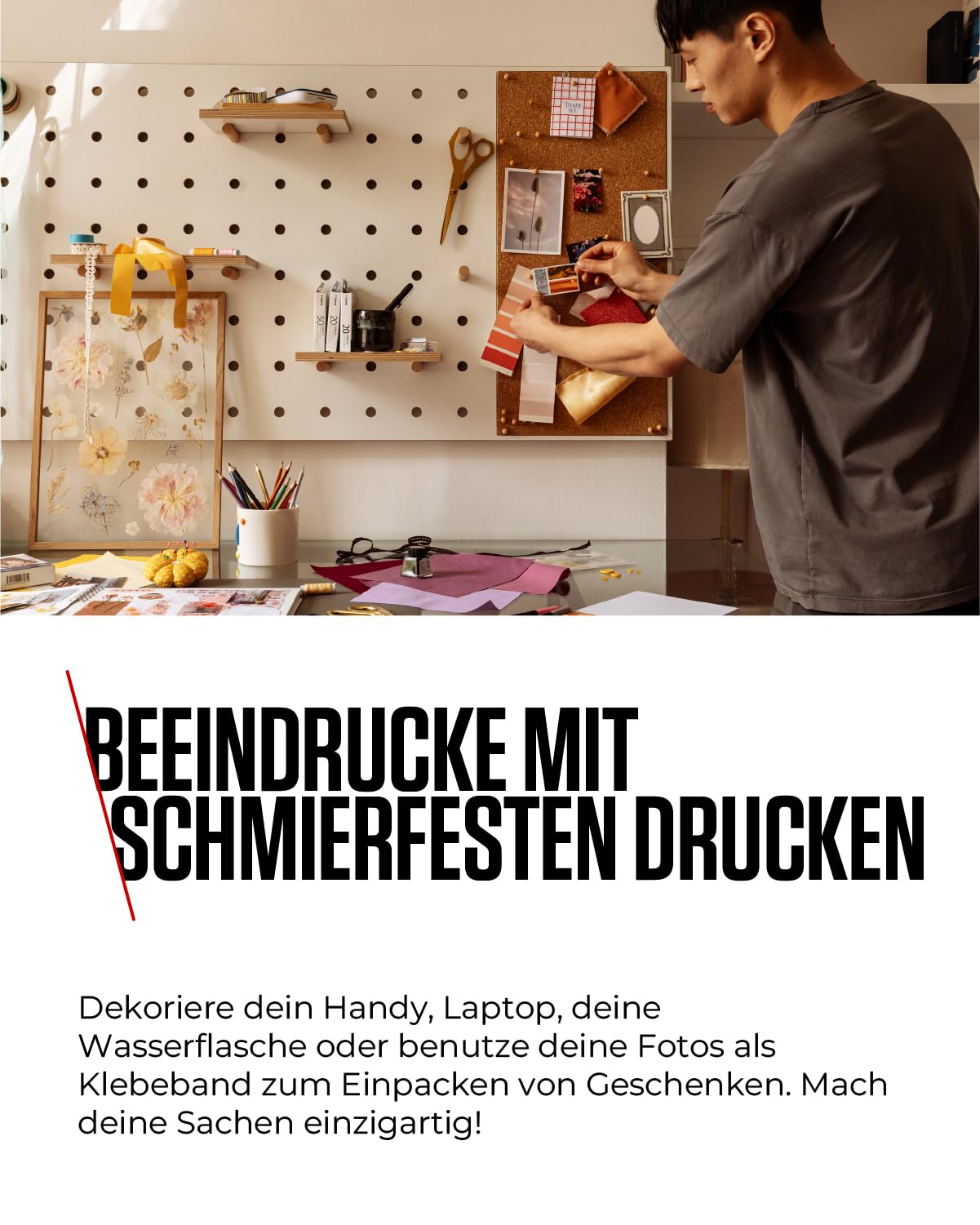 Canon Zink™ Fotopapier – Selbstklebendes 5 x 7,6 cm (2x3") Fotopapier (50 Blatt) – Drucken Sie Handy-Fotos für personalisierte Aufkleber