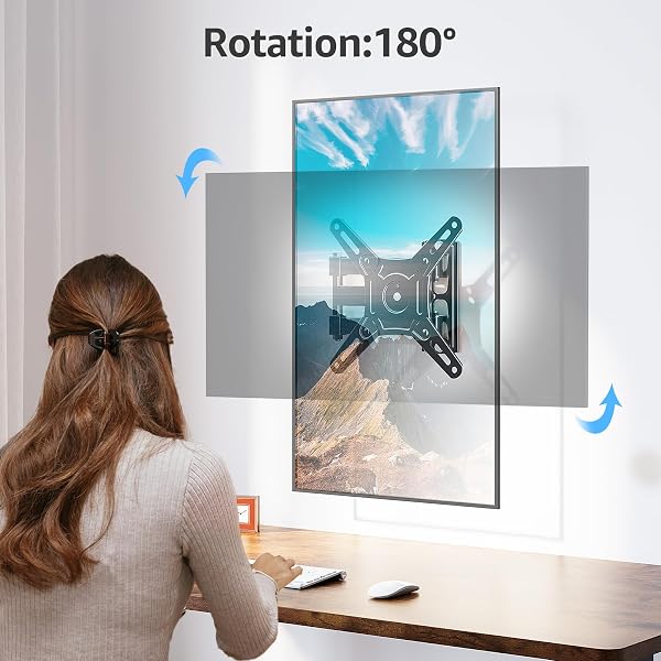 MOUNTUP TV Wall Bracket for Most 14-42 Inch LED, LCD, OLED Flat TVs & Monitors, Full Motion TV Mount with Tilt Swivel Extensi - 1