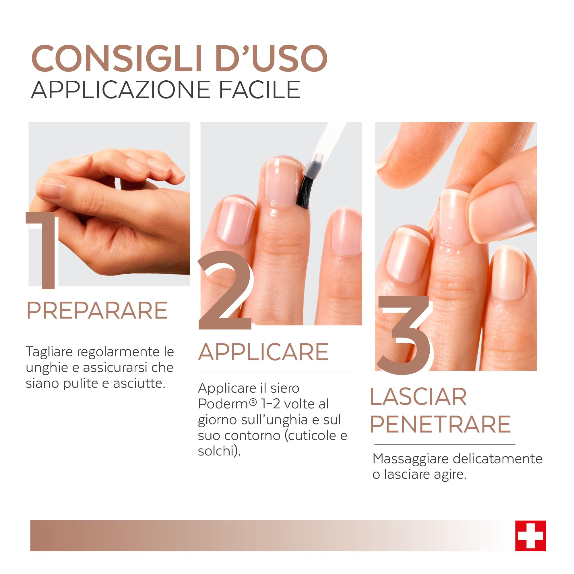 Poderm 5 in 1 Siero Booster Unghie - Cheratina | Trattamento Preventivo Anti-Rottura & Indurente per Rafforzare la Unghie Fragili - 6 ML | 100% Naturale - Sviluppato da un Podologo in Svizzera
