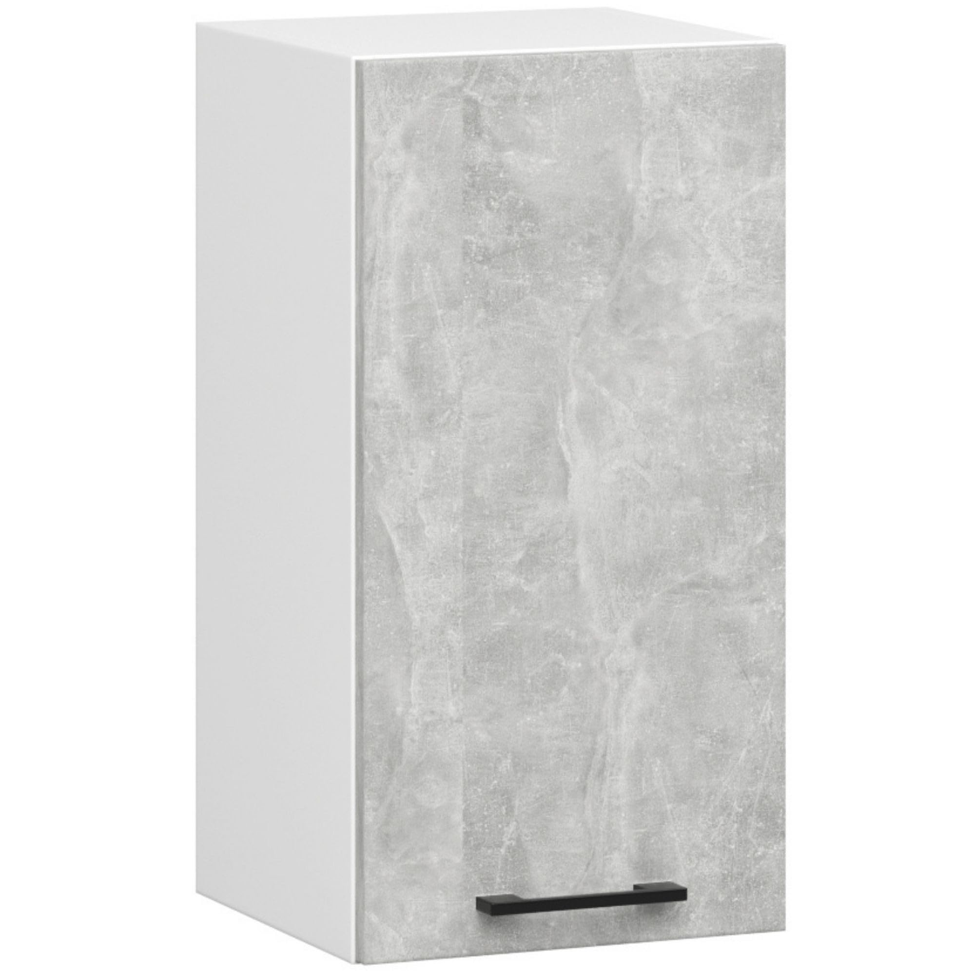 AKORD | Set di Mobili da Cucina Olivia 2.4m | Cucina Completa Piccola | Componibile | su Misura 46 x 180 x 174 cm | Per un design moderno e Tradizionale | Cemento & Bianco Frontale