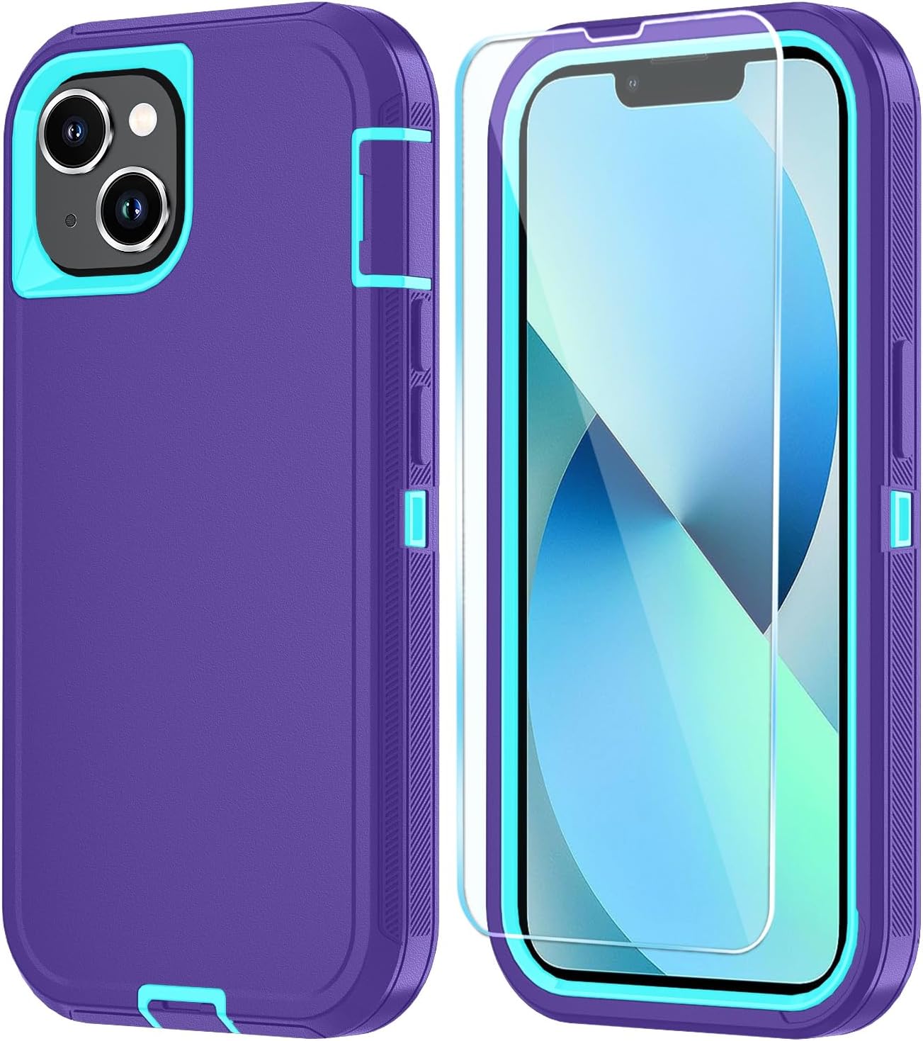 KOMI IPhone 16E Case: Dual Layer Protective Heavy Duty Cell Phone Cover Shockproof Rugged With HD Screen Protector - Military Protection Bumper Tough - Apple IPhone 16E / SE 2025 / SE4, Mint Green - View #2