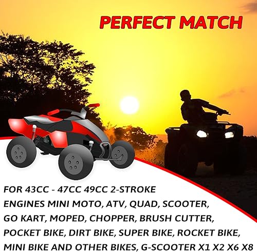 Miniatura 6 de Junta de carburador de 47cc 49cc 2 tiempos MTA1 MTA2 Mini Kids Pit Pocket Quad Dirt Bike ATV Racing Super Bike Parts