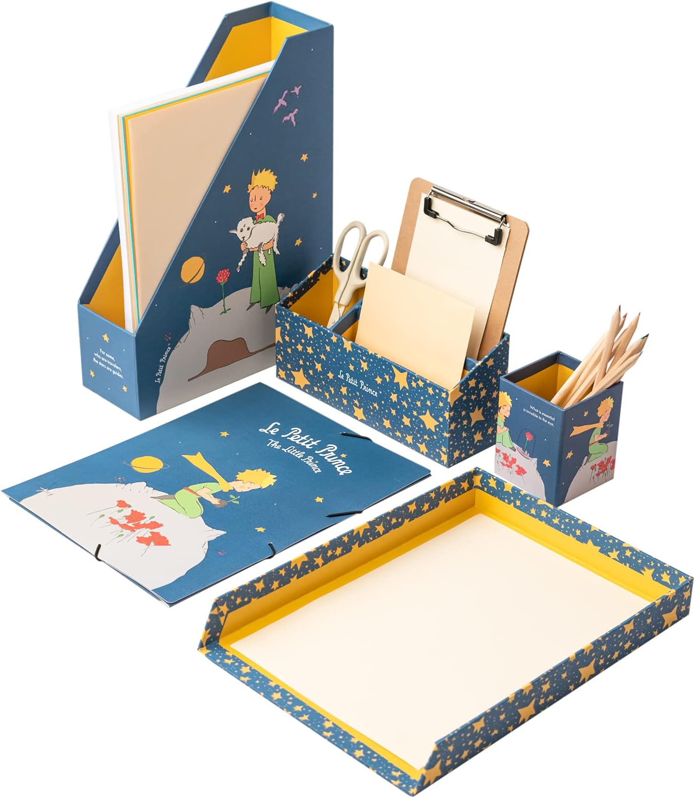 Grupo ErikThe Little Prince Multipurpose Desk Organiser | A4 Folder - Magazine File - Stationery Organiser - Letter Tray | The Little Prince Folder | The Little Prince Gifts | Cute Stationery