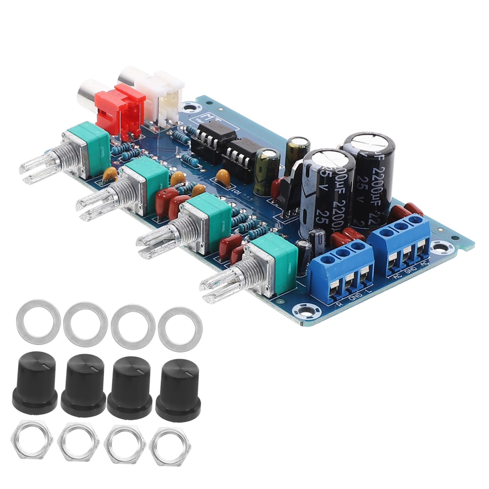 POPETPOP Digital Power Amplifier Board with Pre Amplification Treble Bass and Volume Control for Home Audio Recording Studios and Custom Installations