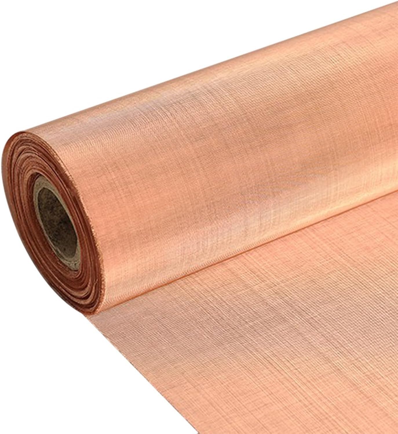 Fine Pure Copper Mesh Roll, Pure Copper Woven Wire Mesh Roll Purple 1x1m 10-200 for Filtration(60 Mesh)